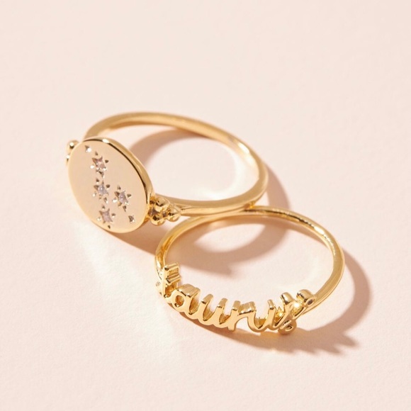 NWT Anthropologie Zodiac Ring Set Taurus 7 - Picture 2 of 7